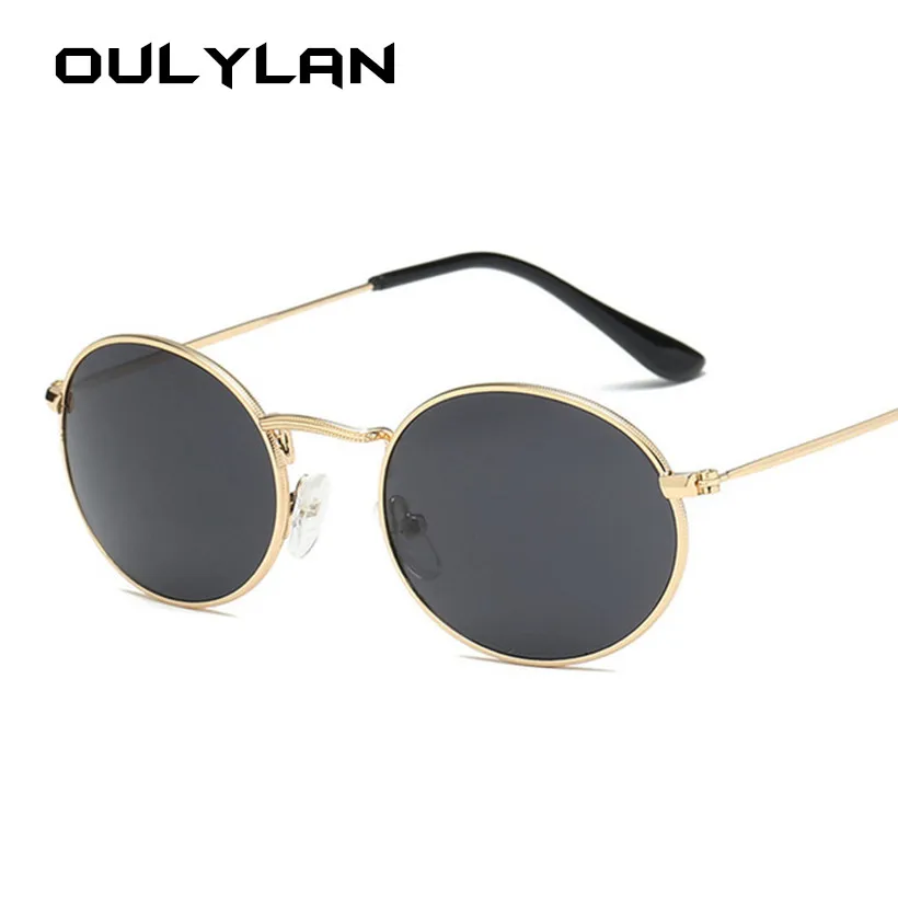 

Oulylan Small Round Sunglasses Women Vintage Design Metal Sun Glasses Shades Female Classic Purple Pink Sunglass UV400 Eyewear