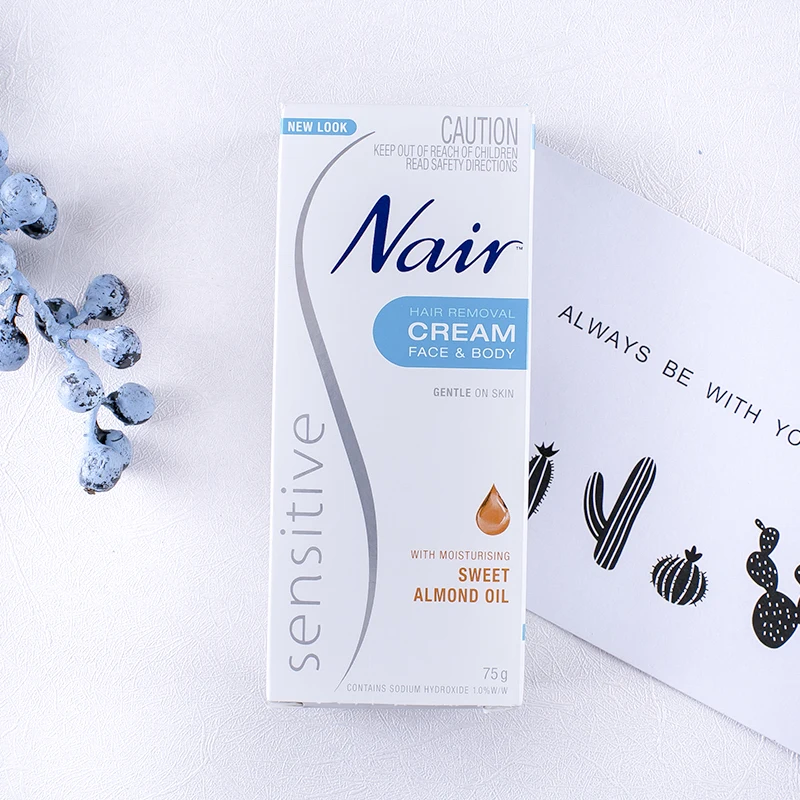 Австралийское Nair чувствительное удаление волос Cream75g мягкое и быстрое вокруг