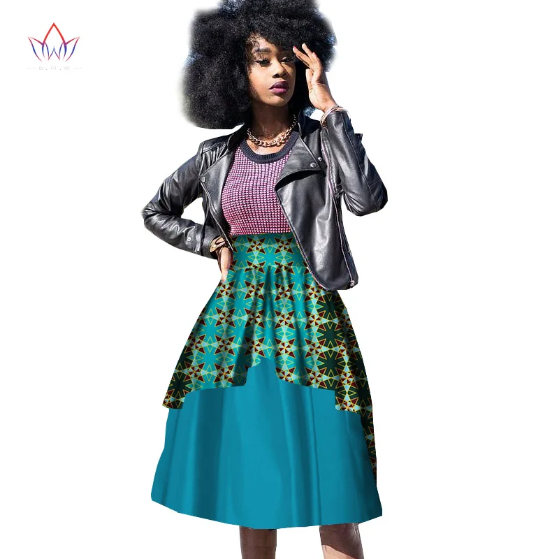 Roupas para Mulher Vestido de Baile Recente Bazin Riche Africano Dashiki Cera Impressão Joelho Comprimento Dupla Camada Saia Wy1200 41 dashiki africano cera impressão joelho comprimento vestido