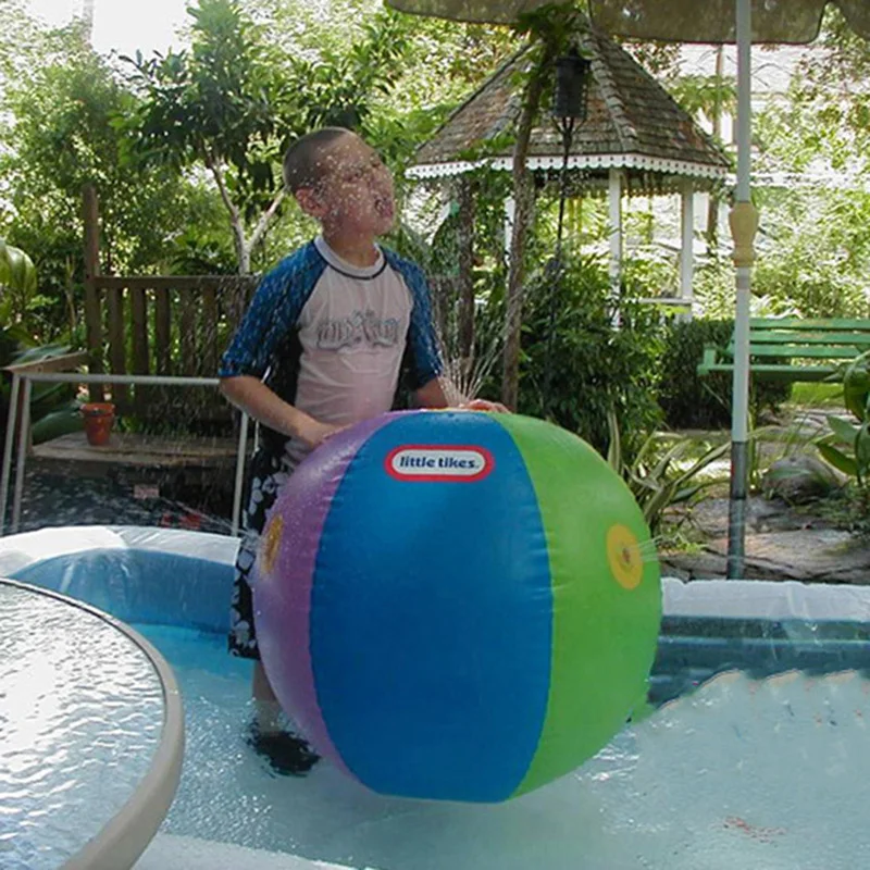 Inflatable Water Spoon Outdoor Game Water Ball Summer Water Spray Beach Ball Lawn Playing Ball