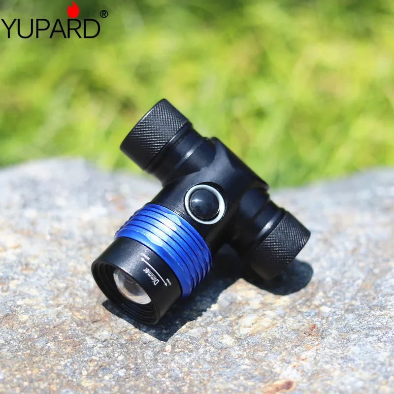 YUPARD XM-L XML T6 светодиодный налобный фонарь велосипедный фонарь масштабируемый Zoom IN/OUT Регулировка 1x18650 или 3 xAAA перезаряжаемая батарея
