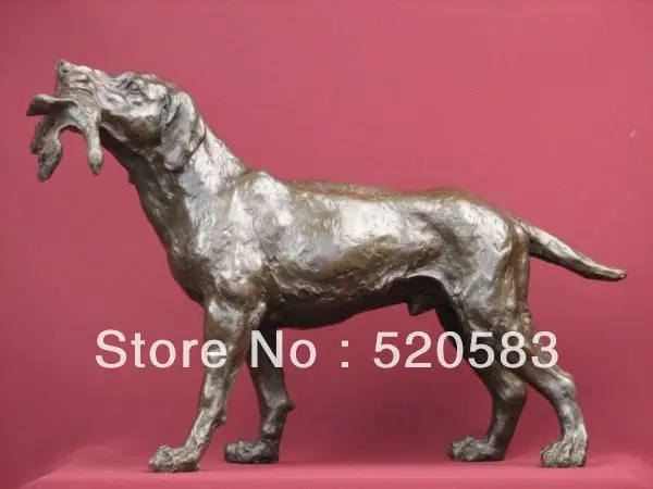 

BRONZE STATUE HUNTING DOG SCULPTURE RETRIEVER LABRADOR