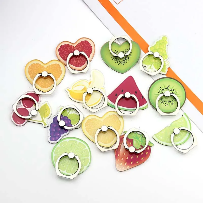 

Romatlink Fresh Style Heart-Shaped Lemon Strawberry Grape Watermelon Fruit Shape Mobile Phone Stand Holder