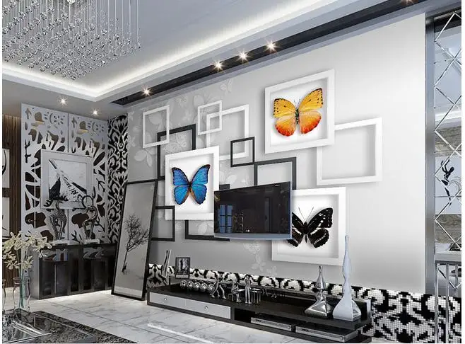 Пользовательские фото обои 3d Фреска walpaper геометрическая абстракция Бабочка Мечта Гостиная ТВ установка обои для стен