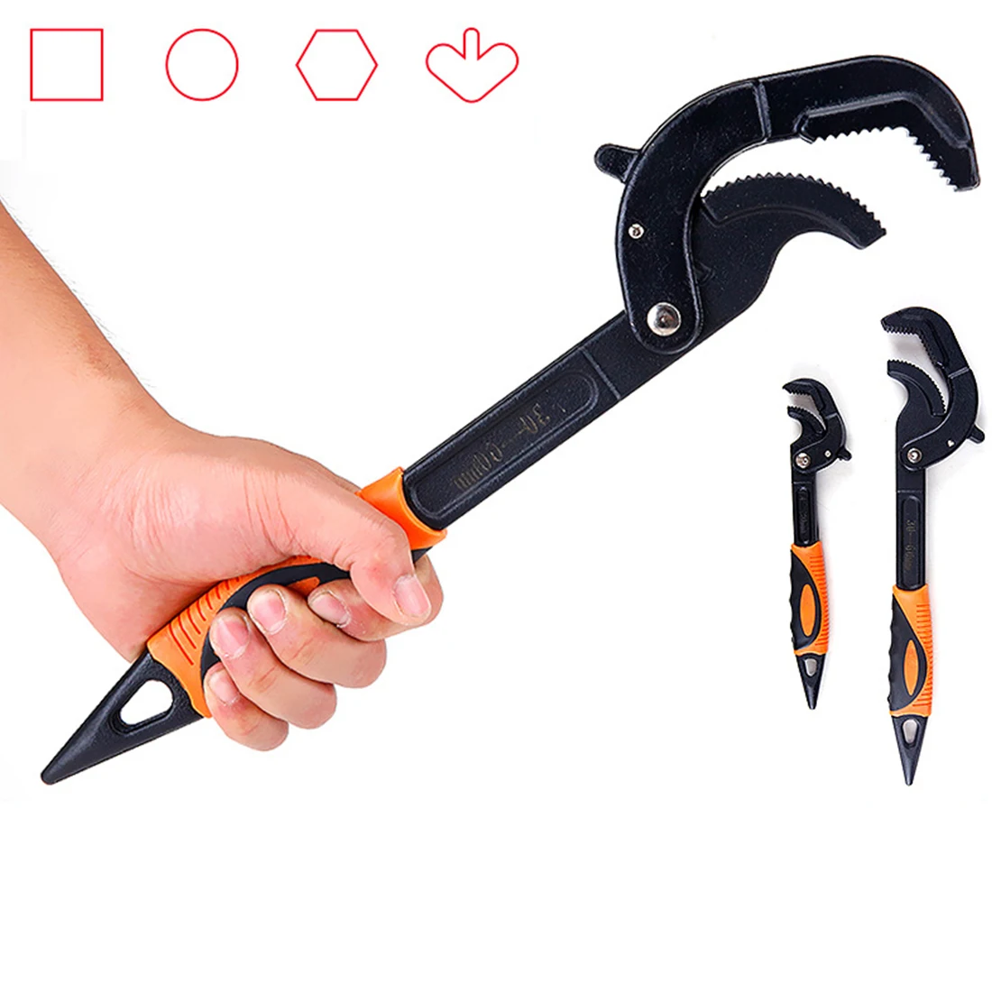

14-30 / 30-60mm Universal Key Pipe Wrench Open End Spanner Set High-carbon Steel Snap N Grip Tool Plumber Multi Hand Tool