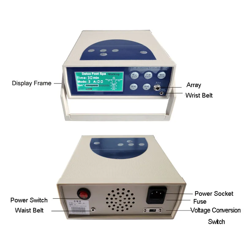 Устройство ионной очистки здоровья, ионная машина спа для ног Детокс с дальним инфракрасным поясом Детокс Спа для ног машина