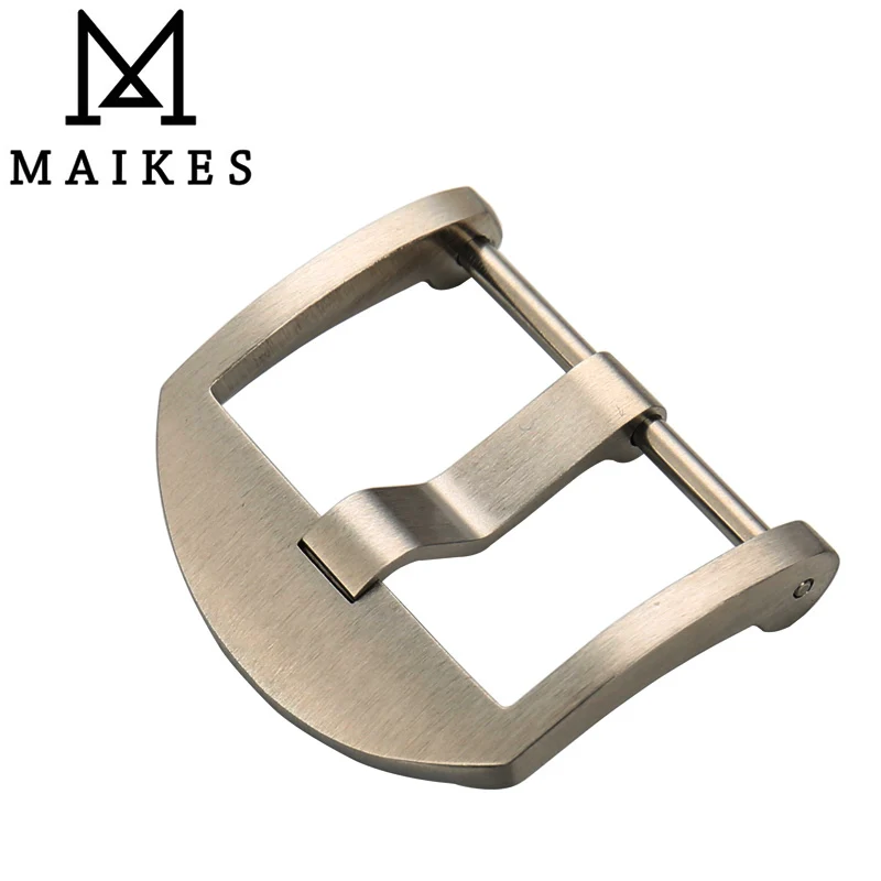 

MAIKES 316L stainless steel pin watch buckle 20 22 24 silver black watch clasp brushed for panerai of watchband strap