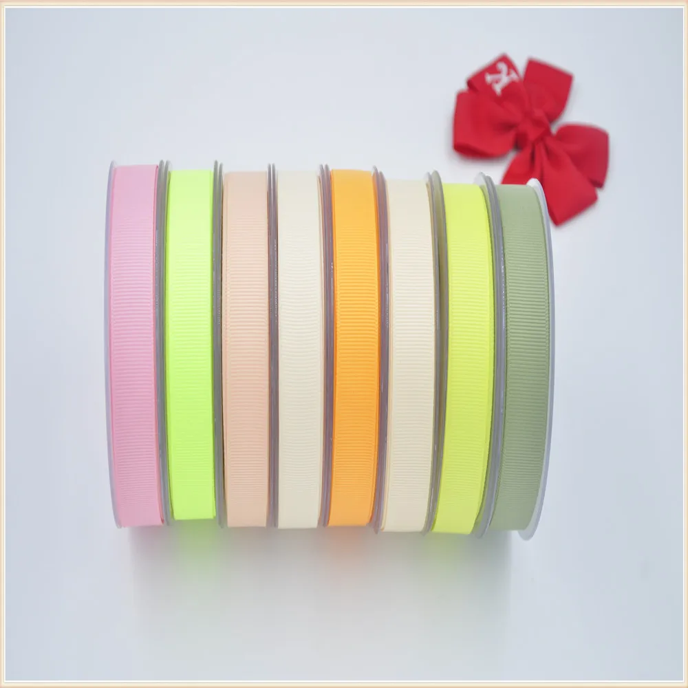1" 25MM Solid Polyester Grosgrain Ribbons 245 Colors in stock,Top