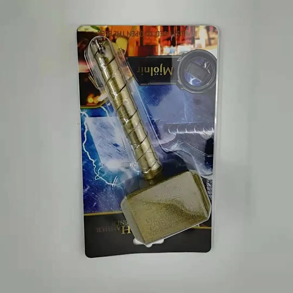Gold with magnet Открывалка для пивных бутылок форма Молот Тора соды устройство для снятия стекла штопор открывалка для бутылок открывалка для напитков инструмент для кухни подарок - Цвет: Gold with magnet