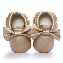 Shoes Baby First Walker Solid PU Leather Crib Bowknot Toddler Shoes Casual Non-slip Sapatilha Infantil