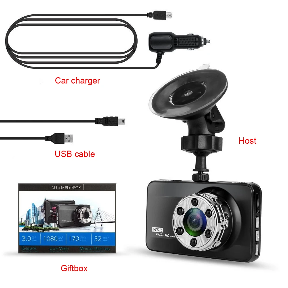 Car DVR Dash Camera Cam Full HD 1080p Novatek 96650 Car