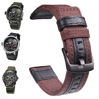 

HENGRC Nylon Watch Strap Band Men Sport Nato 20 22 24mm Black Green Coffee Watchbands Stainless Steel Buckle Clasp Accessories