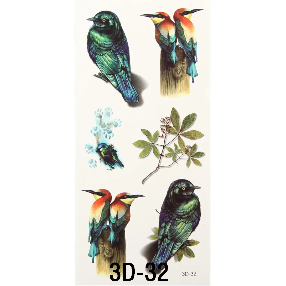 36 SheetsLot Beautiful Body Art Beauty Makeup Cool Waterproof Temporary Tattoo Stickers Henna Tattoos Halloween Girls And Men (71)