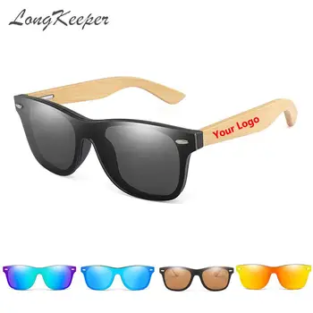 

Wholesale Custom Logo Bamboo Sunglasses Men Original Wood Mirror Sun glasses Women Wooden Gafas de sol Customerized 50pcs/lot