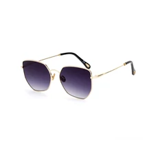 FENCHI солнцезащитные очки для женщин брендовая дизайнерская винтажная Женская Рамка негабаритные металлические очки-бабочка lunetes de soleil femme