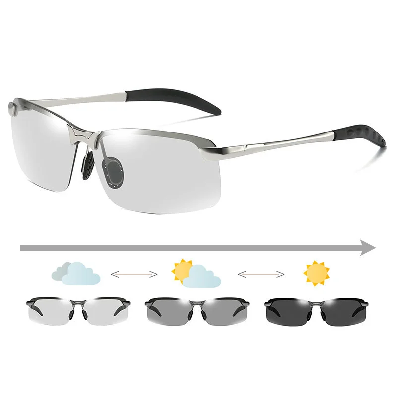 Photochromic Sunglasses Men Polarized driving Chameleon Glasses Change