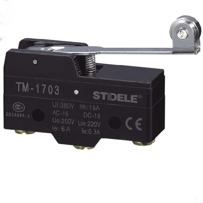 Interruttore Finecorsa Micro Switch TM1307 - Attuatore A Stantuffo, 250V/15A
