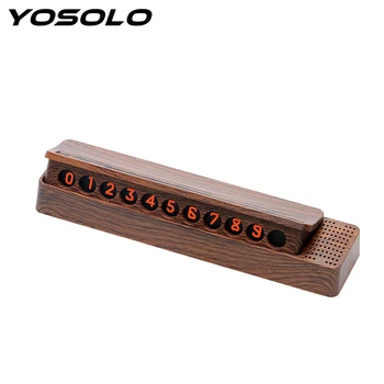 

YOSOLO Car Temporary Parking Card Rocker Switch Drawer Plate Hidden Aroma Diffuser Air Freshener Mobile Phone Number Card