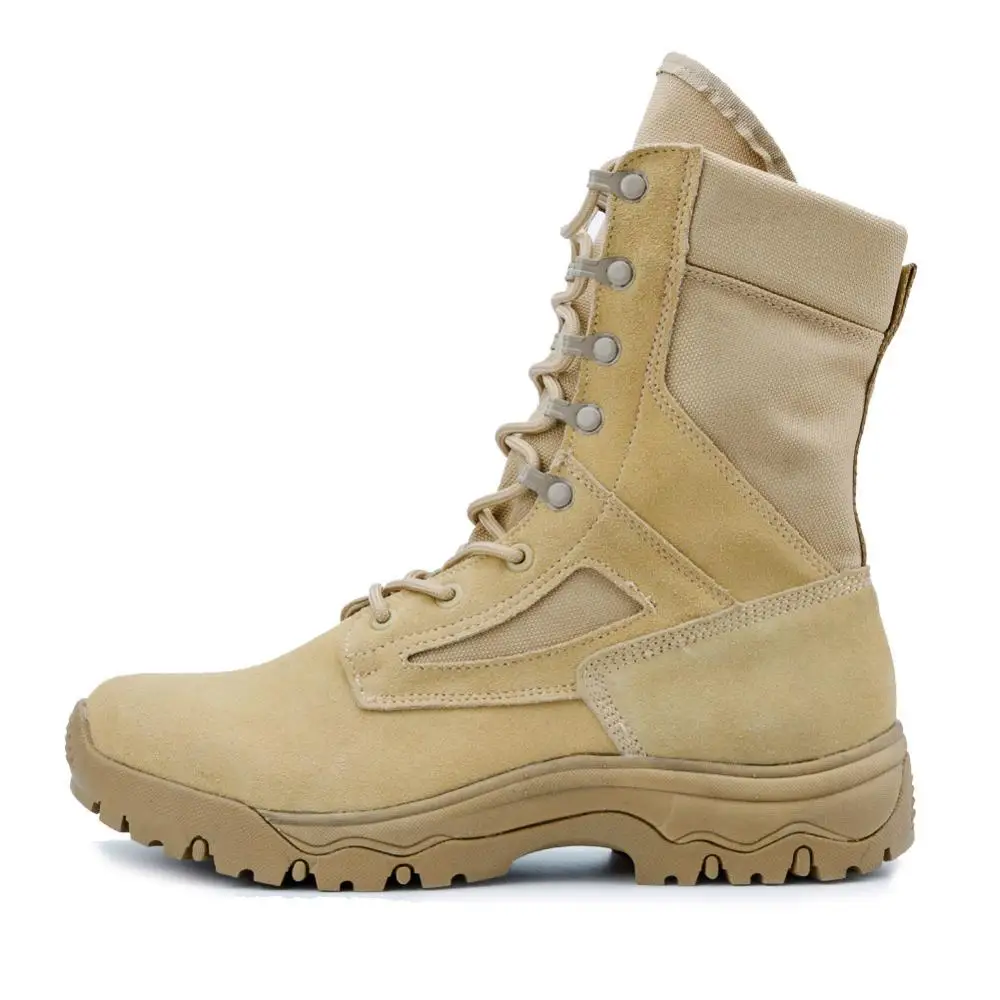 Уличные военные ботинки-дезерты; армейские ботинки специального назначения для мужчин; демисезонные армейские ботинки на шнуровке; черно-Бежевые ботинки - Цвет: Beige