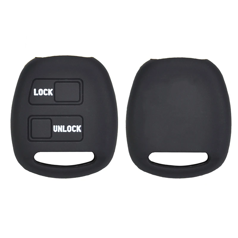 Key Case Cover 2 Button Silicone Car Remote Key Fob Shell for Toyota Land Cruiser Rav4 Alphard Celica Pixis