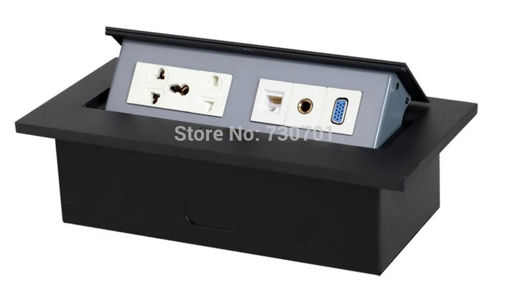 

Cheap high quality universal internet tabletop pop up socket audio,video,rj11l,rj45,mic,hdmi,usb,vga,xlr,rca cable desk socket