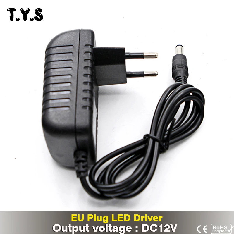 

TYS LED Driver AC 110V 220V EU Plug LED Power Supply Driver DC 12V For LED Strip Lighting Electronic Transformers Power Adapter