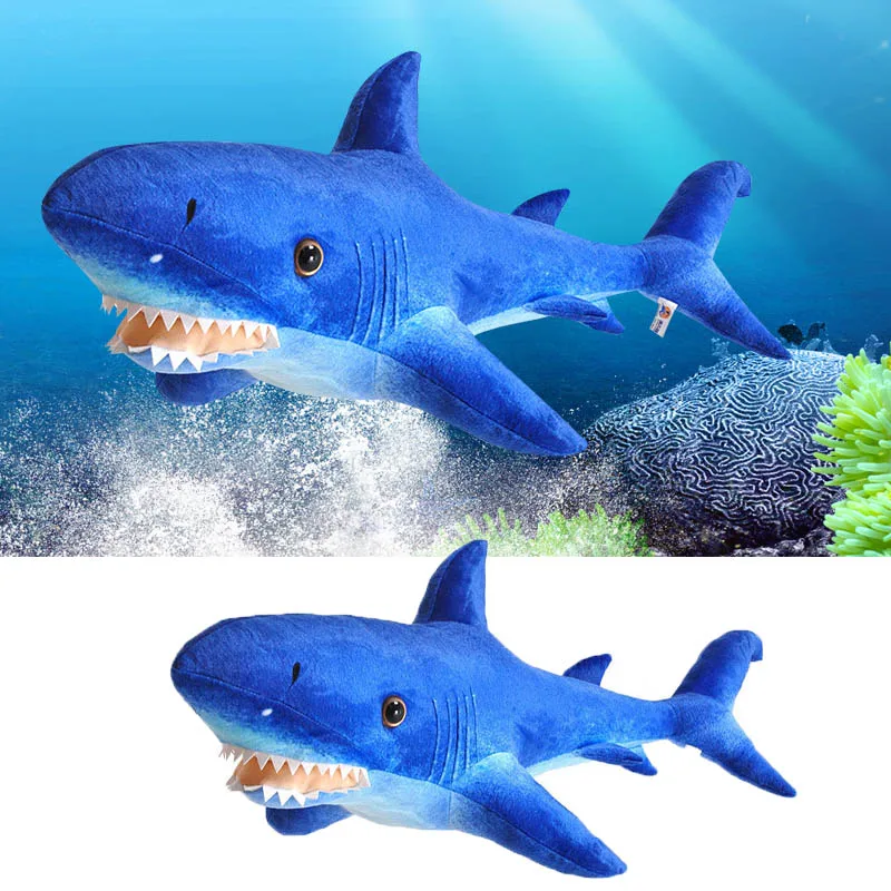 

115cm Children's Simulation Marine Life Underwater World Model Hollow White Shark Giant Tooth Shark Toy Ornaments Birthday Gift