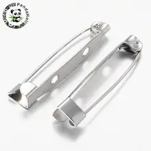 

Iron Brooch Base Findings Back Bar Pins with Two holes 2mm Platinum Blank Jewelry Brooch Making about 32mm long,6mm wide;pin:1mm
