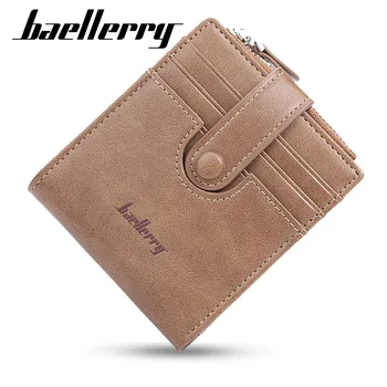 

Men Wallets Classic short Style Card Holder men's Purse business Zipper Retro creativity Brand Luxury Wallet mens purse coin zip