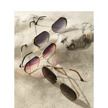 INMAN Elegant Beautiful Hole Out Frame Design Color Gradual Change Women Sunglasses INMAN Elegant Beautiful Hole Out Frame Design Color Gradual Change Women Sunglasses
