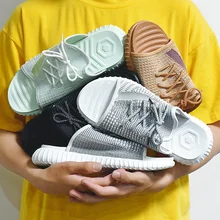 BIGFIRSE/Мужская модная повседневная обувь; брендовые летние мужские шлепанцы; высококачественные уличные тапочки на плоской подошве; пляжная обувь для взрослых; zapatos hombre