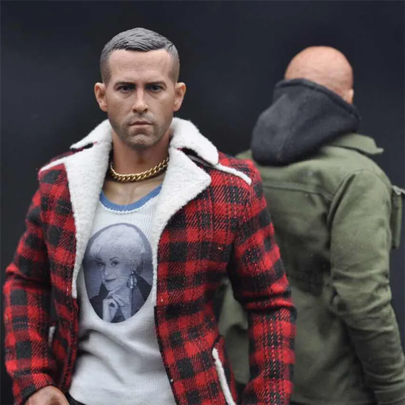 

1/6 Scale Deadpool Ryan Reynolds Head Sculpt fit 12" Action Figure Doll Toys Body Part Accessory