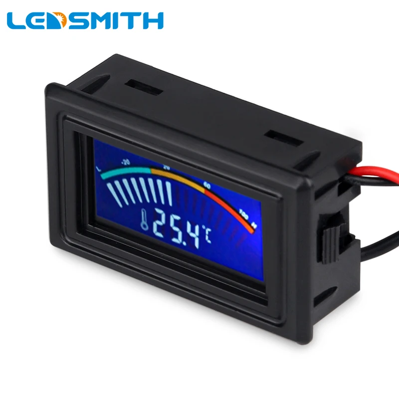 

LEDSMITH Digital LCD Pointer Thermometer Car Water Temperature Meter Gauge C/F for Computer Case,Air Conditioning Boilers
