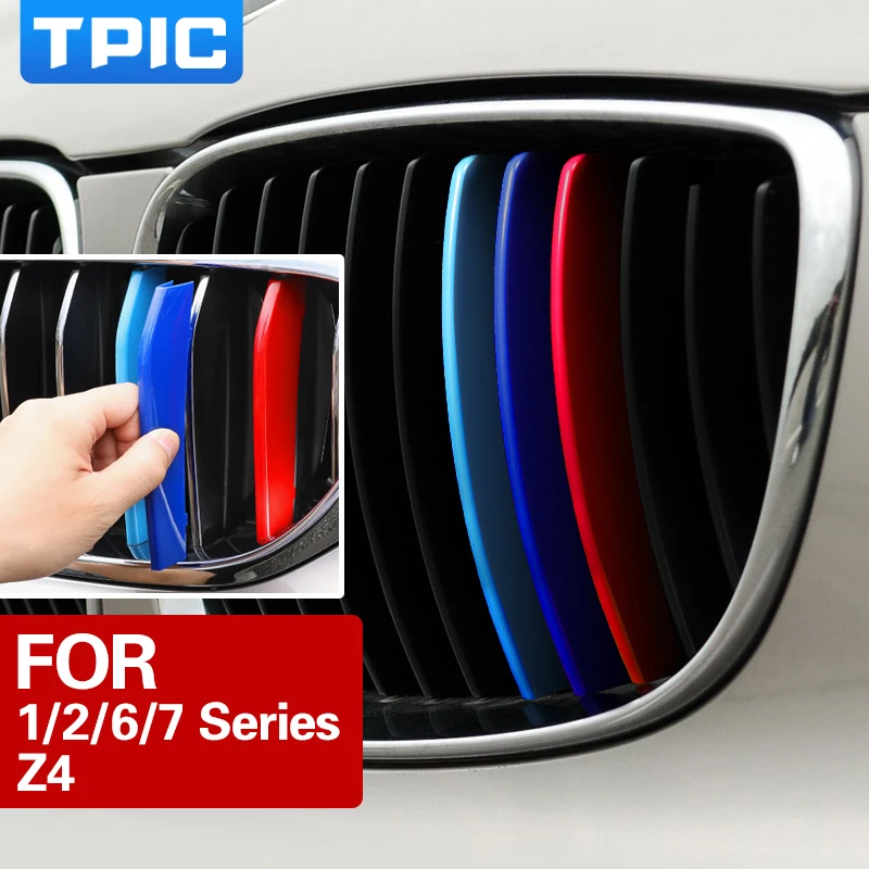 TPIC 3D Автомобильные Передние решетки отделка спортивные полосы чехол для BMW F20 F21 E87