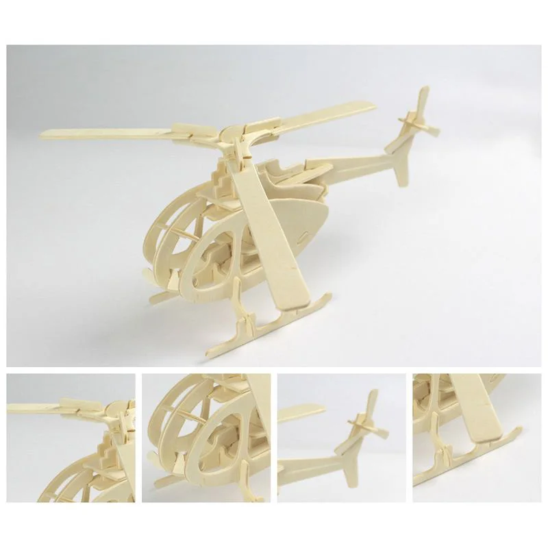 Wooden Toys 3D Wooden Puzzle Games Helicopter Tank Vehicle Car Puzzles Educational Toys  For Children  Adult  Christmas Gift (7)