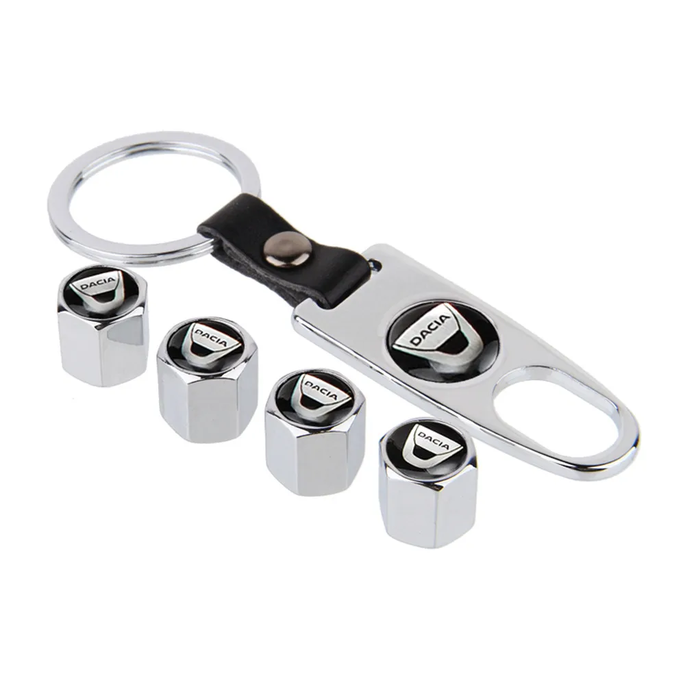 

Keychain Wrench 4pcs Set Wheel Valves Caps Tire Stem Dust Airtight Cover Car Styling Automobile For Dacia Logan Sandero Lodgy
