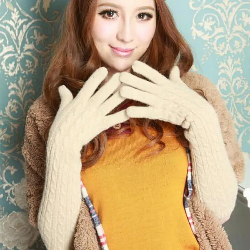 Женские зимние элегантные шерстяные длинные перчатки, теплая накидка, удлиненные длинные перчатки, варежки, высокое качество, новинка