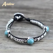 Anslow, Хит, модные ювелирные изделия, шарм, Bijoux, наручники, сделай сам, Богемия, для женщин, леди, кожаные браслеты, для матери, девушки, пара, подарок, LOW0715LB