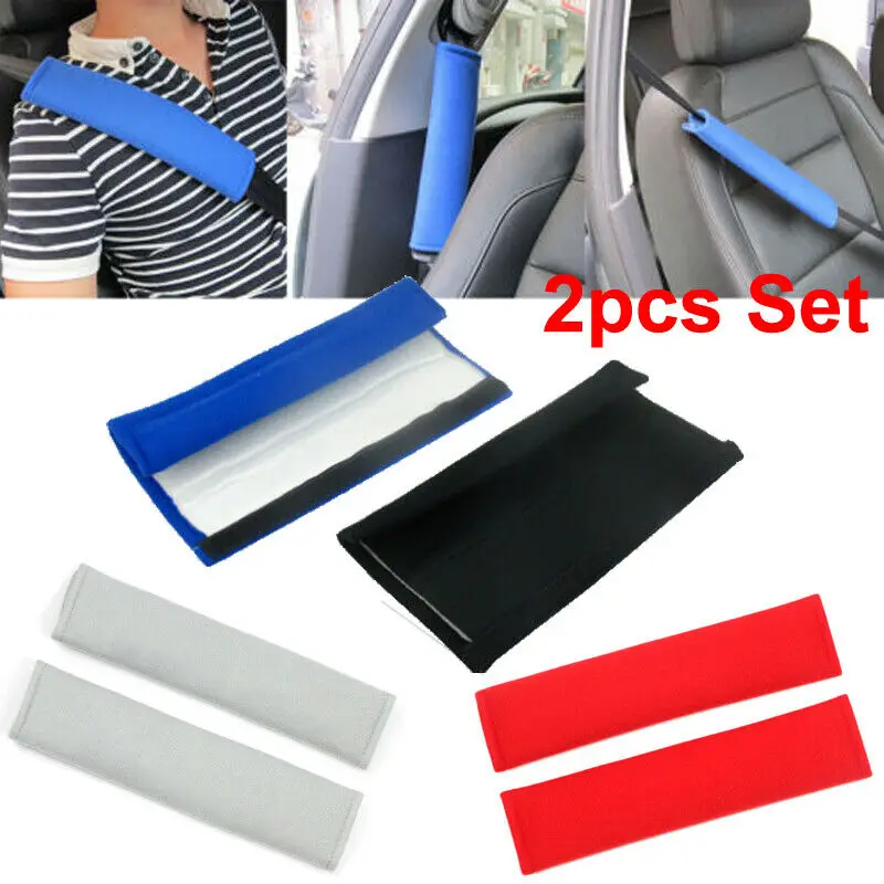 US 2X Shoulder Cover Cushion Seat Belt Pad Strap BackPack Harness Car Safety