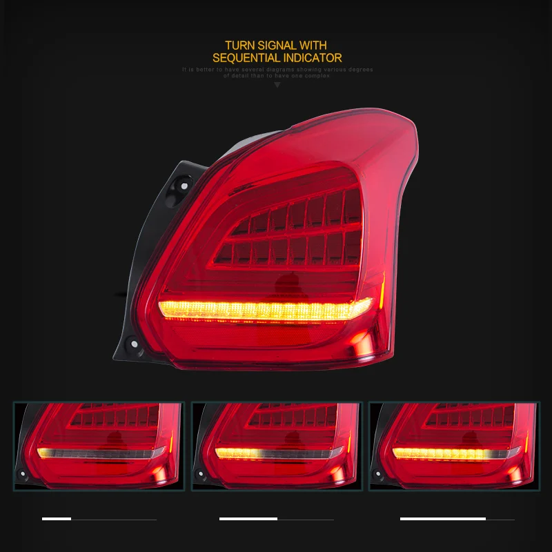  LED Tail Lamp Assembly for Suzuki Swift 2017 2018 LED Tail Light Reverse Light Sequential Turning S - 32999901183