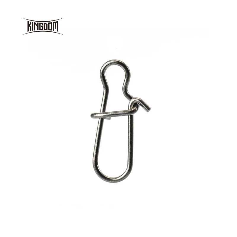 

Kingdom Hooked Snap Stainless Steel Fishing Barrel Swivel Safety Snaps Hook Lure Accessories Connector Snap Pesca 12pcs/bag