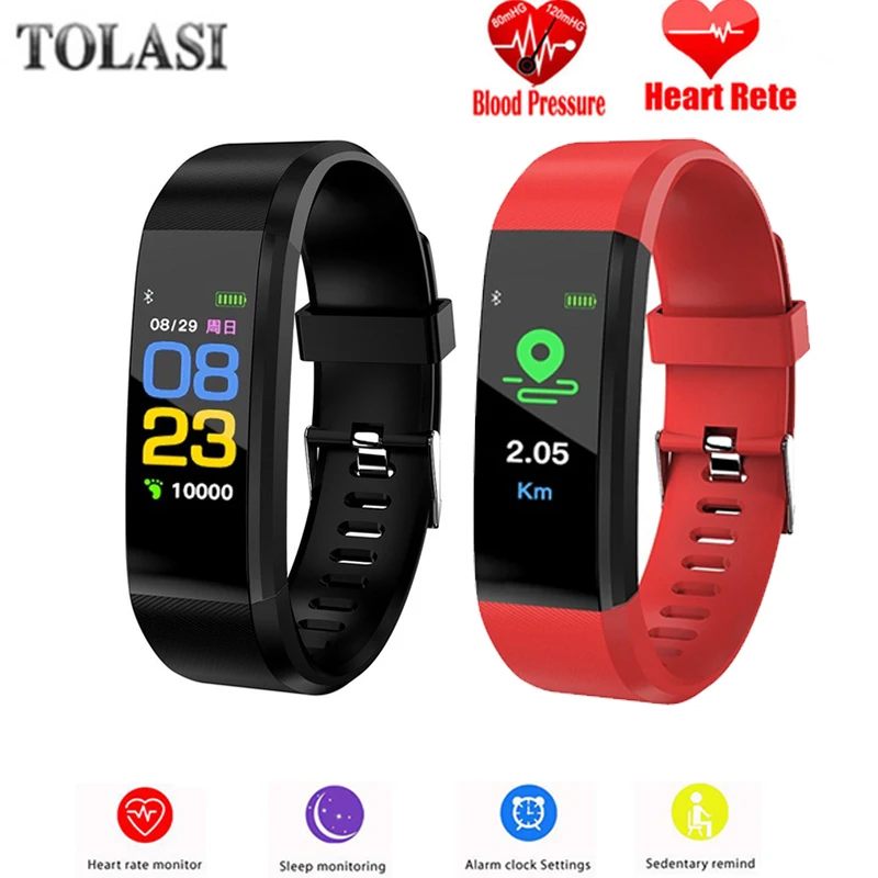 

ID115 Plus Smart Bracelet Heart Rate Monitor Pedometer Fitness Tracker Smart Wristband IOS Android phone pk A1 Q18 k1 2018