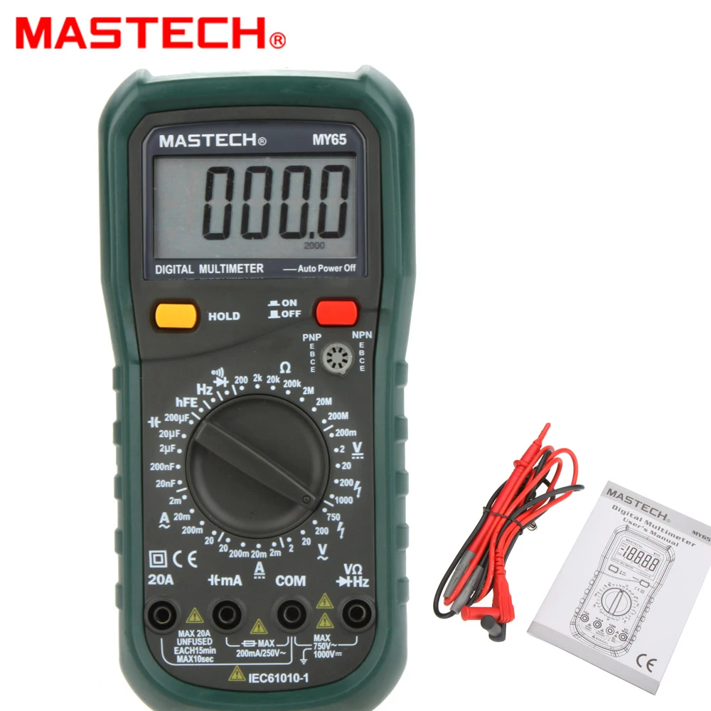My65 мультиметр расположение элементов Mastech My65 4 1/2 High Accuracy Digital Multimeter Dmm Ac/dc Voltmeter Ammeter 