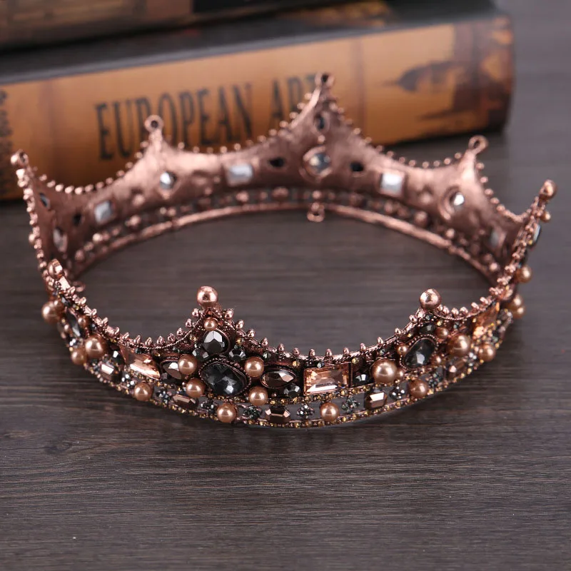 Günstig FORSEVEN Braut Haar Schmuck Volle Kreis Perlen Perle Kristall Tiaras Kronen Diadem Kopfstück Frauen Hochzeit Haar Zubehör JL