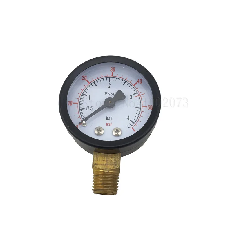Low Pressure Regulator Gauge, 0 ~ 4 Bar, 0 ~ 60 PSI, Right Hand Thread Co2 Regulator Replacement Parts (2)