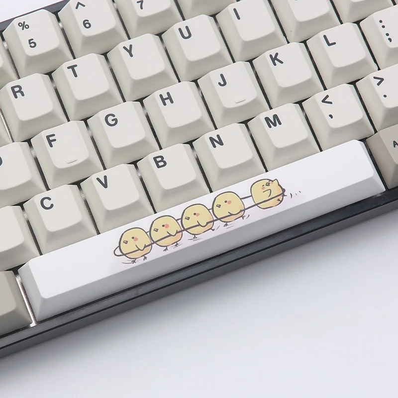 PBT пять Сторон краситель-подложенный пробел 6.25U Вишневый профиль keycap для DIY механическая клавиатура - Цвет: KIT 10