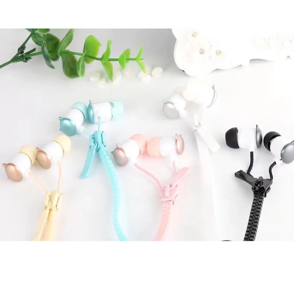 

Cute Cat Zip Zipper Earphone 3.5mm Aux Audio jack in-ear Ear phone for xiaomi Samsung Huawei for iPhone Gifts Kids Girs