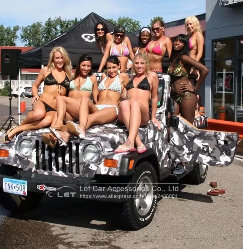 Виниловая пленка Arctic hot girl для автомобиля черная белая серая камуфляжная