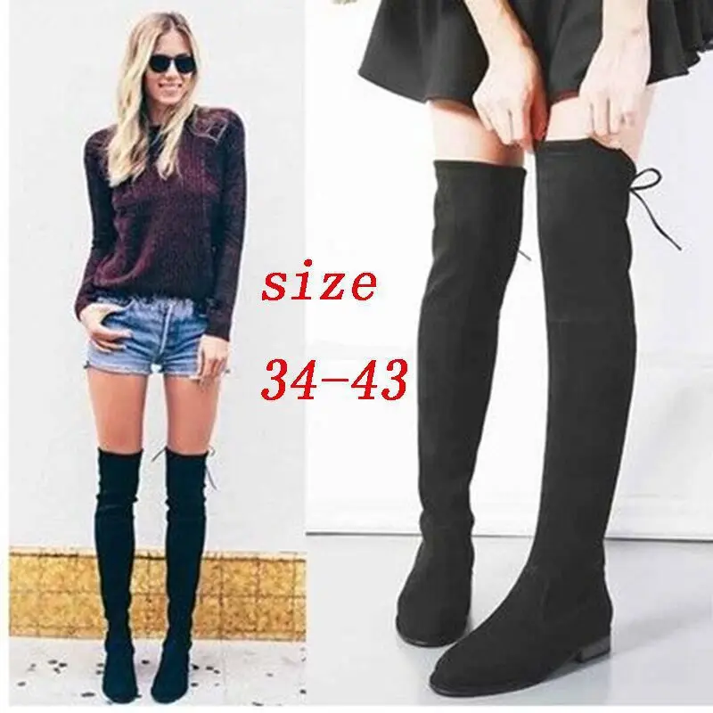 suede boots flat heel