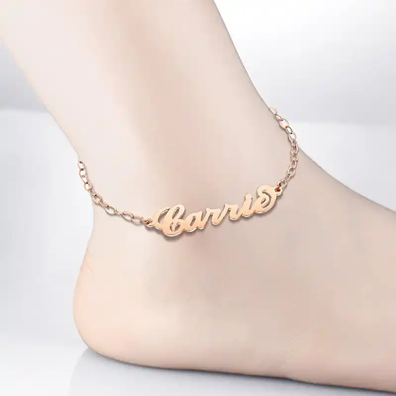 Detail Feedback Questions About Custom Name Anklet Personalized Personalized Name Ankle Bracelet Women Stainless Steel Gold Color Custom Made With Initials Anniversary Gift